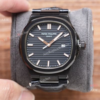 Black Venom Patek Philippe Nautilus 45mm Watches AAA Replica